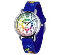 Delycazy Montre Enfant, 12 et 24 Heures Mouvement à Quartz Montre pour Enfants Fille Garçon, Cadeau Fille Garçon 4 5 6 7 8 Ans