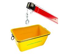 DEMA Bac de 200 l mortier - Plateau en plastique robuste pour travaux de construction - Avec grue