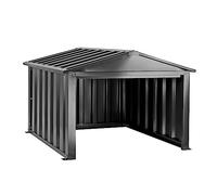 Dema Garage pour robot tondeuse à gazon, toit en métal, anthracite, 89 x 85 x 63 cm, résistant aux intempéries, auvent de protection pour robot tondeuse