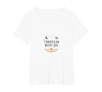 Demain a Besoin d'un Soutien inspirant en matière de santé mentale T-Shirt, Femme Grandes Tailles, Blanc, 5X