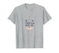Demain a Besoin d'un Soutien inspirant en matière de santé mentale T-Shirt, Homme, Gris Chiné, M