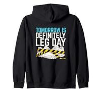 Demain, C'est définitivement Leg Day Fitness Squat Gym Goer Sweat à Capuche