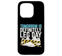 Demain, C'est définitivement Leg Day Heavy Squat Rack Powerlifter Coque pour iPhone 15 Pro