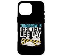 Demain, C'est définitivement Leg Day Heavy Squat Rack Powerlifter Coque pour iPhone 16 Pro Max