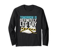 Demain, C'est définitivement Leg Day Heavy Squat Rack Powerlifter Manche Longue