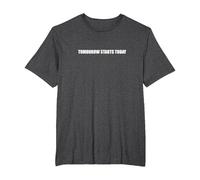 Demain Commence Aujourd'hui T-Shirt, Homme Grandes Tailles, Chiné Foncé, 4X Tall