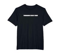 Demain Commence Aujourd'hui T-Shirt, Homme Grandes Tailles, Noir, 3X Tall