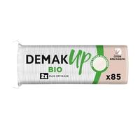 Demak'Up Bio Disques Cotons à Démaquiller - 85 Cotons | Visage & Yeux - Face Striée & Face Lisse - 100% Fibres de Coton Biologiques Non-Blanchies - Certifié GOTS