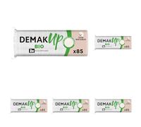 Demak'Up Bio Disques Cotons à Démaquiller - Visage et Yeux - 100% Fibres de Coton Naturelles Biologiques et non Blanchies - Certifiés GOTS - 85 Cotons (Lot de 5)