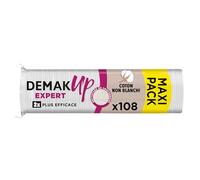 Demak'Up Expert Disques Cotons à Démaquiller - 108 Cotons | Visage & Yeux - Face Texture Nid d'Abeille & Face Lisse & Douce - Adapté au Maquillage Waterproof - Retire le Vernis à Ongles