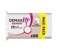 Demak'Up Expert Ovales Cotons à Démaquiller - Visage et Yeux - 100% Fibres de Coton Naturelles - 68 Cotons (Lot de 10)