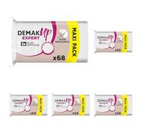 Demak'Up Expert Ovales Cotons à Démaquiller - Visage et Yeux - 100% Fibres de Coton Naturelles - 68 Cotons (Lot de 5)