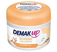 Demak'Up Sensitive Disques Pré-Imprégnés Yeux - 30 Cotons | Visage & Yeux - Peaux Sensibles - Prêts à l'Emploi - Ultra-Doux - 100% Fibres de Coton Naturelles