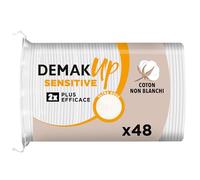 Demak'Up Cotons à démaquiller Sensitive – 100% fibres de coton – Ovales Visage et Yeux 48 cotons