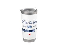 Demande Annonce Marraine Amie Veux-tu Être Ma Marraine Gobelet isotherme en acier inoxydable double paroi