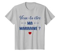 Demande Annonce Marraine Amie Veux-tu Être Ma Marraine T-Shirt, Enfant, Argent, 2 Ans