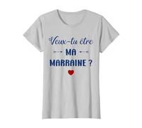 Demande Annonce Marraine Amie Veux-tu Être Ma Marraine T-Shirt, Femme, Argent, S