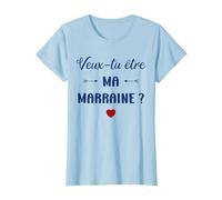 Demande Annonce Marraine Amie Veux-tu Être Ma Marraine T-Shirt, Femme, Bleu Céleste, M