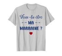 Demande Annonce Marraine Amie Veux-tu Être Ma Marraine T-Shirt, Homme, Argent, M