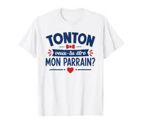 Demande Annonce Parrain Tonton Veux-tu Être Mon Parrain T-Shirt