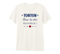 Demande Annonce Parrain Tonton Veux-tu Être Mon Parrain T-Shirt Haut de Gamme