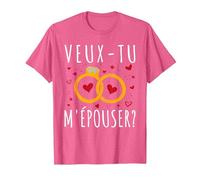 Demande De Mariage Surprise Veux-tu M'épouser T-Shirt, Homme, Rose Chiné, M