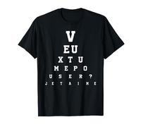 Demande en mariage Veux-tu m'épouser Test oculaire T-Shirt