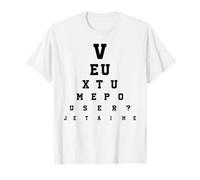 Demande en mariage Veux-tu m'épouser Test oculaire T-Shirt
