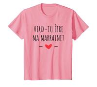 Demande Marraine - Veux-tu Être Ma Marraine T-Shirt, Enfant, Rose, 8 Ans