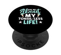 Demande-Moi Ma Vie Sans Amygdales PopSockets PopGrip Adhésif