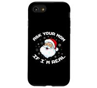 Demandez à Votre Maman si Je suis Vrai Père Noël drôle Père Noël Coque pour iPhone SE (2020) / 7/8