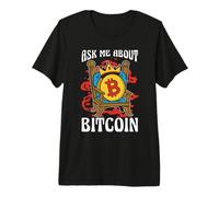 Demandez-Moi à Propos de Bitcoin Crypto Token Blockchain Crypto-Monnaie T-Shirt Haut de Gamme