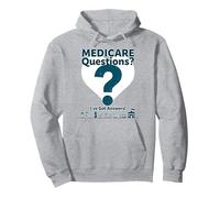 Demandez-Moi à Propos de Medicare - I've Got Answers! Sweat à Capuche, Unisexe pour Adultes, Gris Chiné, S
