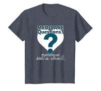 Demandez-Moi à Propos de Medicare - I've Got Answers! T-Shirt, Enfant, Bleu Chiné, 12 Ans