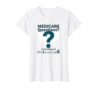 Demandez-Moi à Propos de Medicare - I've Got Answers! T-Shirt, Femme, Blanc, XL