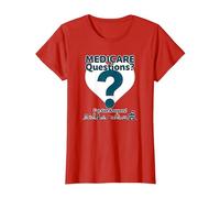 Demandez-Moi à Propos de Medicare - I've Got Answers! T-Shirt, Femme, Rouge, M