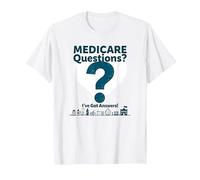 Demandez-Moi à Propos de Medicare - I've Got Answers! T-Shirt, Homme, Blanc, XL