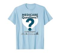 Demandez-Moi à Propos de Medicare - I've Got Answers! T-Shirt, Homme, Bleu Céleste, 3XL