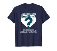 Demandez-Moi à Propos de Medicare - I've Got Answers! T-Shirt, Homme, Bleu Marine, L