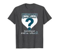 Demandez-Moi à Propos de Medicare - I've Got Answers! T-Shirt, Homme, Chiné Foncé, L