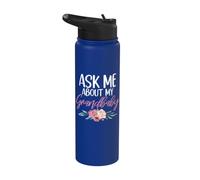Demandez-moi à propos de mon grand-bébé nouvelle grand-mère Stainless Steel Insulated Water Bottle
