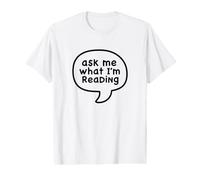 Demandez-Moi ce Que Je lis Funny Book Lover T-Shirt Graphique avec Valeur