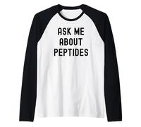 Demandez-Moi des peptides Fitness Biohacker Gym Humour Lifting Manche Raglan