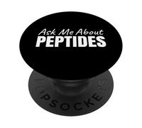 Demandez-Moi des peptides Stack Fitness Biohacker Science Gym PopSockets PopGrip Adhésif