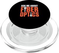 Demandez-Moi des techniciens drôles de Fibre Optique en Fibre Optique PopSockets PopGrip pour MagSafe