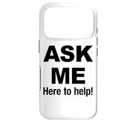 Demandez-Moi Ici pour Vous Aider en Noir Coque pour iPhone 17 Pro