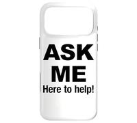 Demandez-Moi Ici pour Vous Aider en Noir Coque pour iPhone 17 Pro Max