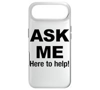 Demandez-Moi Ici pour Vous Aider en Noir Coque pour iPhone Air