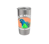 Demandez-moi mon perroquet à tête bleue Gobelet isotherme en acier inoxydable double paroi