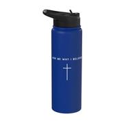 Demandez-moi pourquoi je crois que Cross Minimalist Religious Stainless Steel Insulated Water Bottle